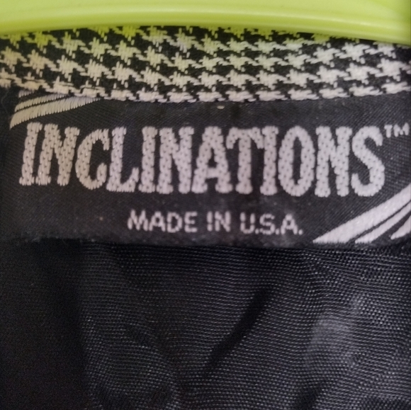 Vintage 1980s Inclinations houndstooth button front vest - Picture 8 of 9